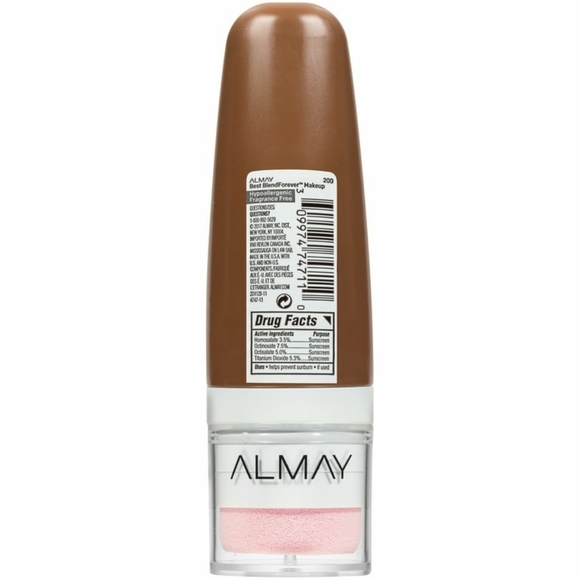 Set of 3 Almay Best Blend Forever Makeup, #200 Cappuccino, 1 fl oz - Picture 2 of 3